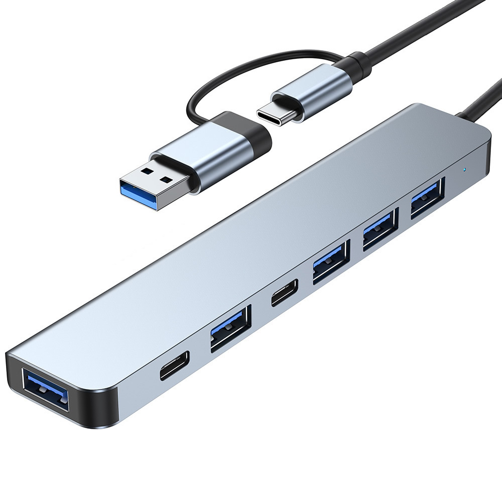USB Hub & Extender — 7 Ports, 1 m, Dual-Head